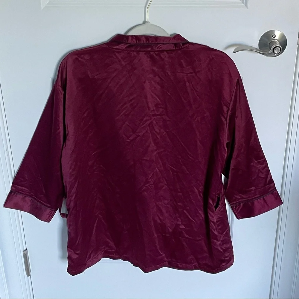 New! Bluebella Wren satin kimono Pajama top and pants Set red 47678